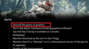 Crytek Crysis Remastered Trilogy controversial review guidelines leaked