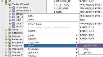 Create Index Oracle with Tosska Technologies