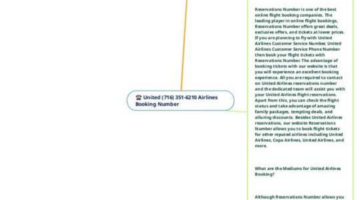 ☎️ United (716) 351-6210 Airlines Booking …- Mind Map