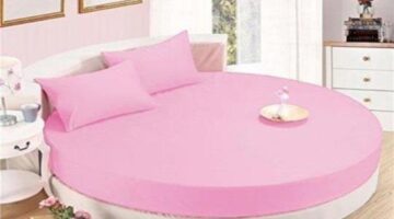 Pink Round Sheet Set 84 Inch Diameter Solid Comfy