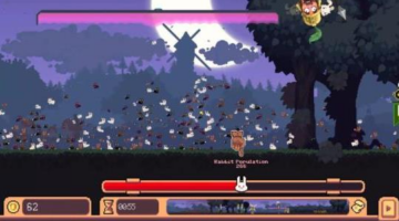 Stop the shaman and his army of rabbits in Fluffy Horde
