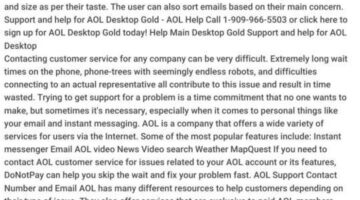 Aol Gold Desktop 909-966-5503 Helpline number