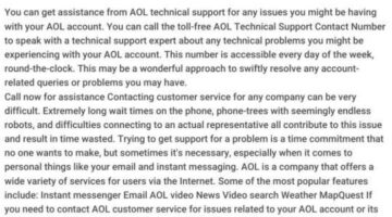 AOL Technical Support 1 (909) 966-5503 Contact Number