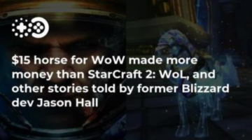 $15 horse for WoW made more money than StarCraft 2: Wings of Liberty