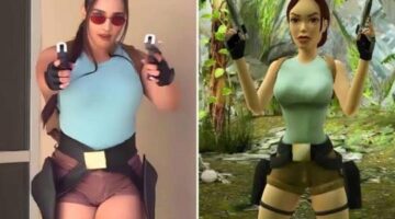 Thicc Lara Croft cosplay stunningly recreates Tomb Raider PS1 covers