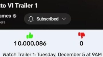 GTA 6 trailer 1 reaches 10 million likes in just 2 days