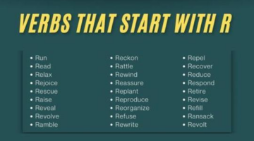 List of All Common Verbs That Start With the Letter R