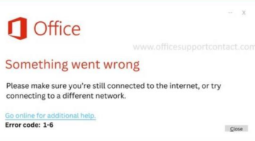 Office 365 installation Error Code 1-6
