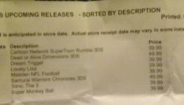 GameStop prices 3DS games at $30 to $50, possible 3DS release window