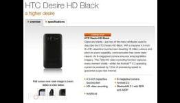 HTC Desire HD in Black coming to Orange