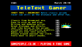Dreamcast Crazy Taxi Rendered In Teletext