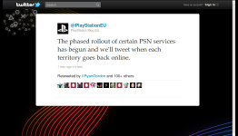 Playstation EU Update with Twitter Post