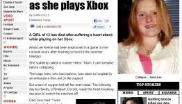 Mainstream Media Relates Xbox 360 to Teen Girl Death