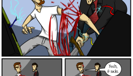 Drawing Irresponsibly 007 – Kinect Fruit Ninja Can be Hazardous to Your Health