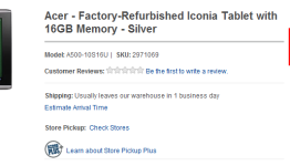 Get The Refurbished Acer Iconia Tab A500 Over At Best Buy For $299.99