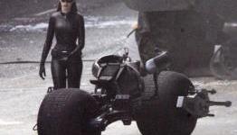 Hathaway in Full Catwoman Costume on The Dark Knight Rises Set!