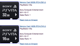 32GB Vita Memory Cards Sold Out