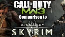 Call of Duty Modern Warfare 3 Comparison to Elder Scrolls V: Skyrim