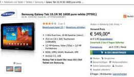 Samsung modified and relaunched Galaxy Tab 10.1 in Germany