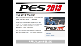 Write Your Wishlist for PES 2013