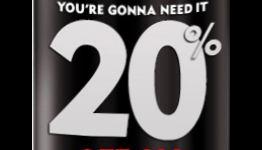 20% off Direct 2 Drive Store Wide Weekend Sale