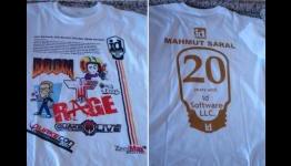 Custom made id Software 20th Anniversary t-shirt