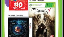 Toys R Us game deals – Feb. 5 – $10 gift card with Resident Evil: Revelations