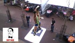 The AR card madness begins: Reality Fighter giants brawl in the street