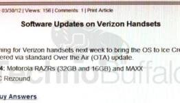 Verizon DROID RAZR, RAZR MAXX ICS Update April 4, HTC Rezound April 6