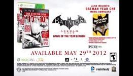 Batman: Arkham City GOTY Edition Will Be $49.99, Now Up For Pre-Order