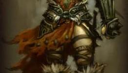 Female Barbarian takes on skeleton king