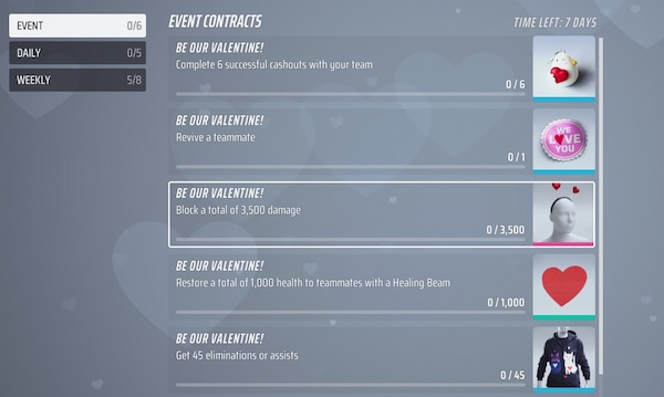 screenshot of an Valentines Day event in The Finals