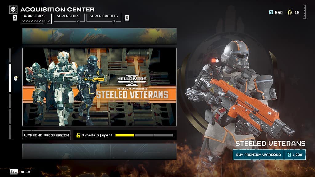 Helldivers 2 Steeled Veterans Warbond