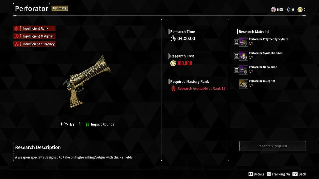 The First Descendant Perforator store page