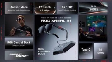 ASUS and XREAL Collaborate on the ROG R1 Gaming Glasses