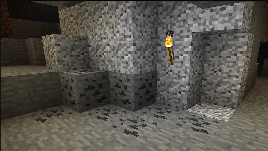 Coal ore in Minecraft.