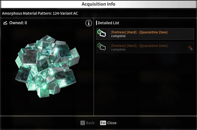 The First Descendant 1.2.0 Update amorphous material