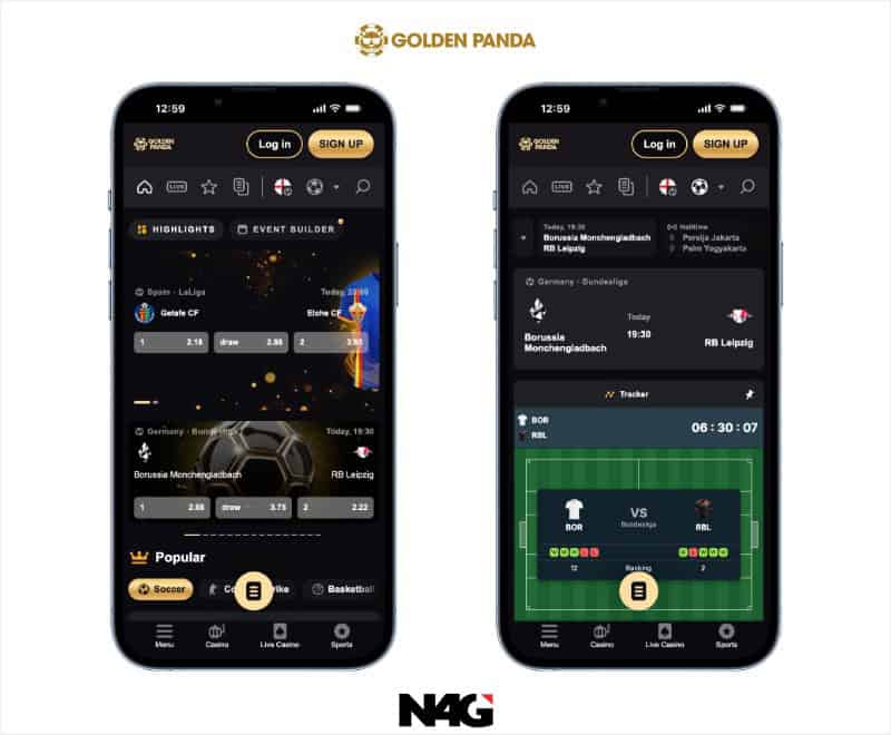 Screenshot of Golden Panda mobile sportsbook New Zealand