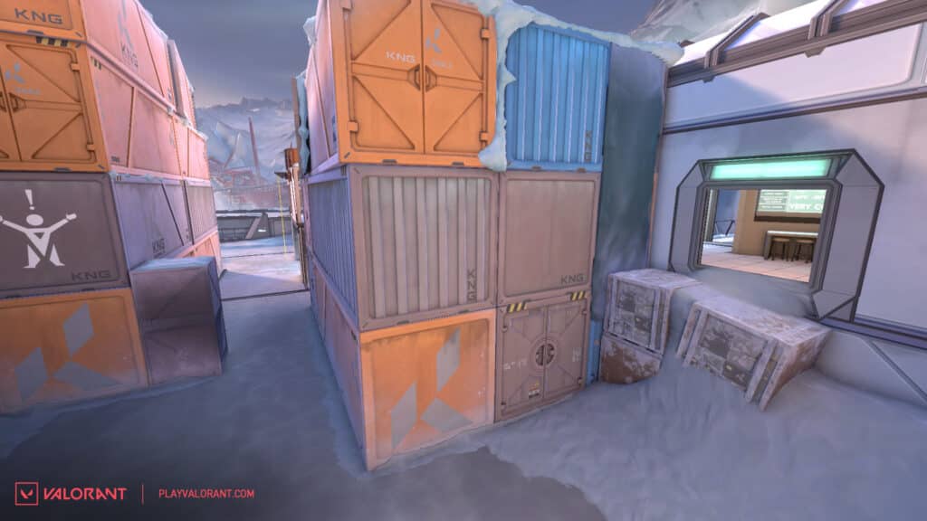 Valorant Icebox B Site Snow Pile