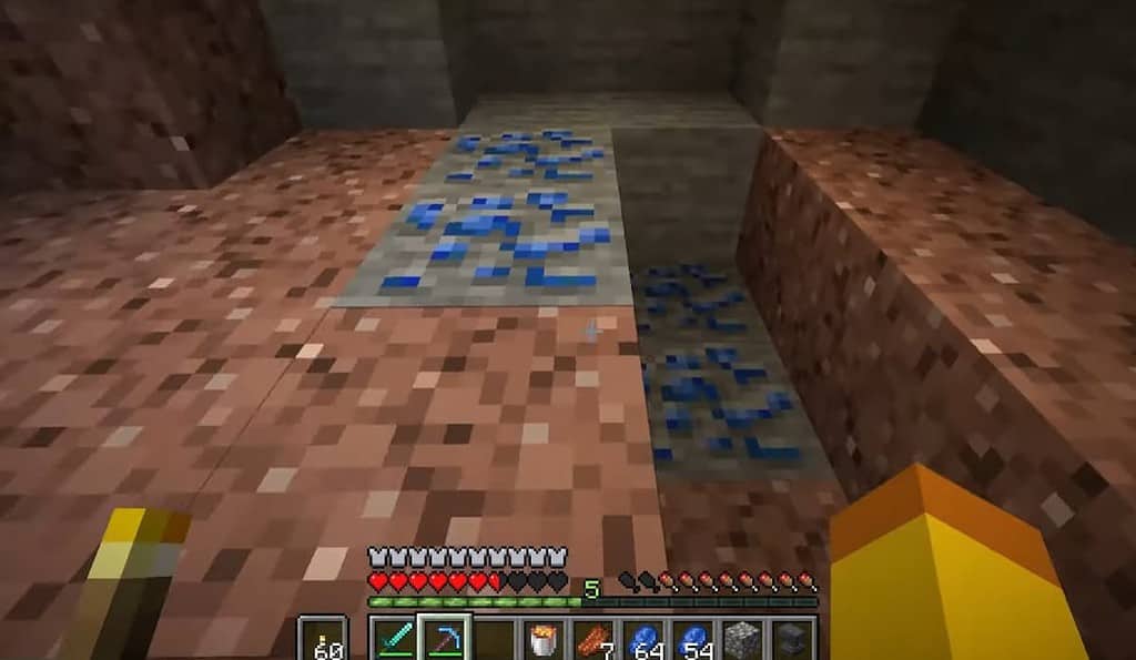 Lapis Lazuli ore in Minecraft.