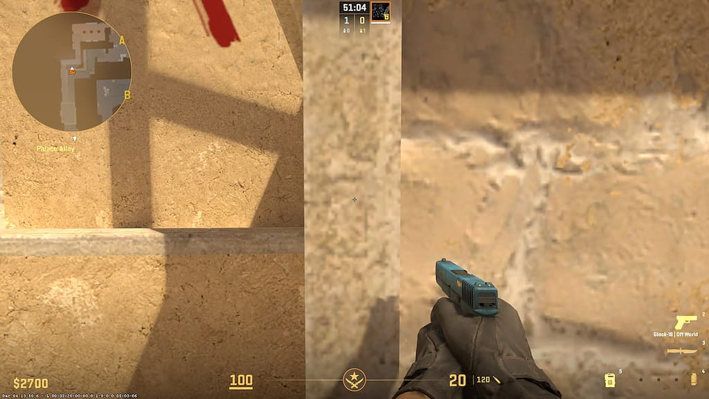 Image of T spawn on Mirage map in CS2