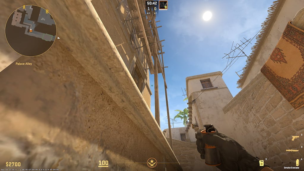 Image of T spawn on Mirage map in CS2