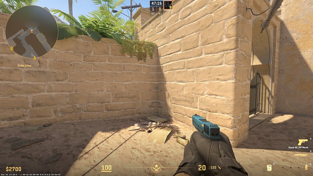 Image of T spawn on Mirage map in CS2
