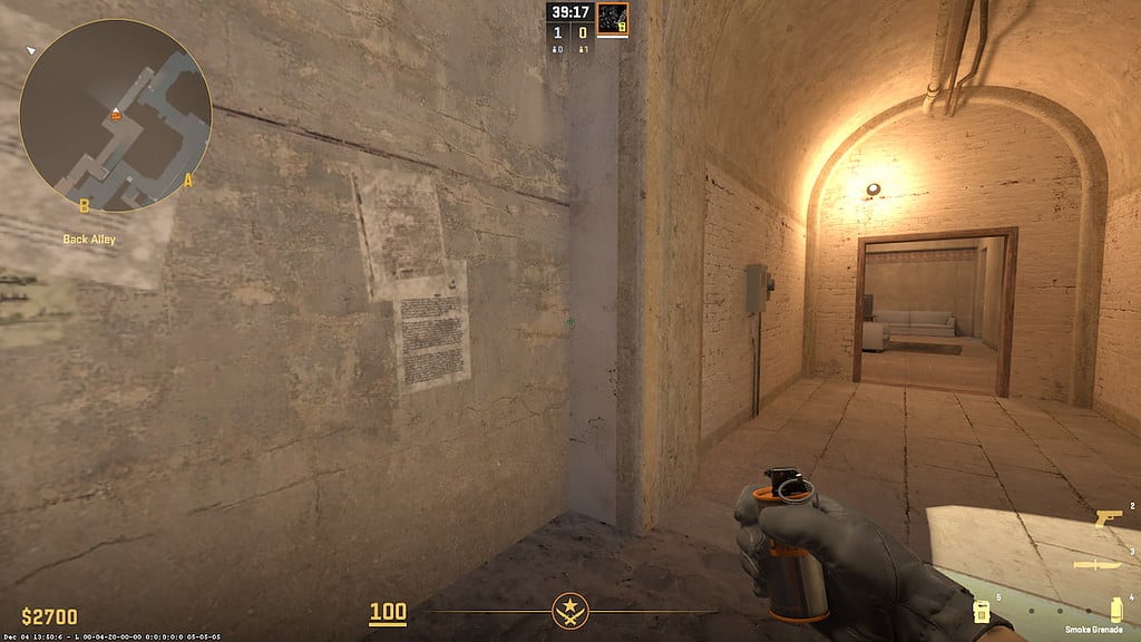 Image near B site on Mirage map in CS2