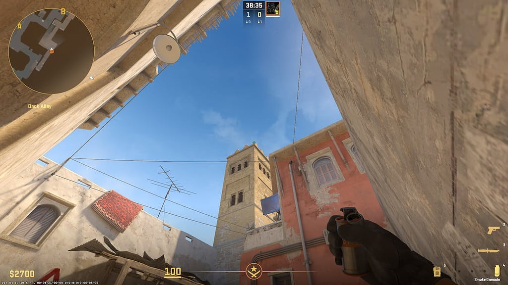 Image near B site on Mirage map in CS2