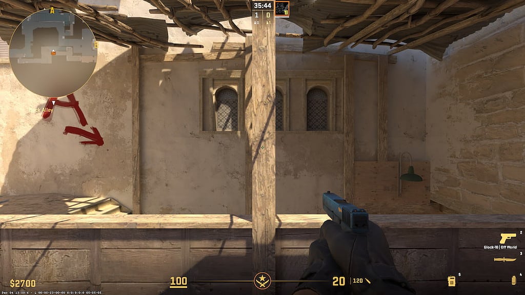 Image near B site on Mirage map in CS2