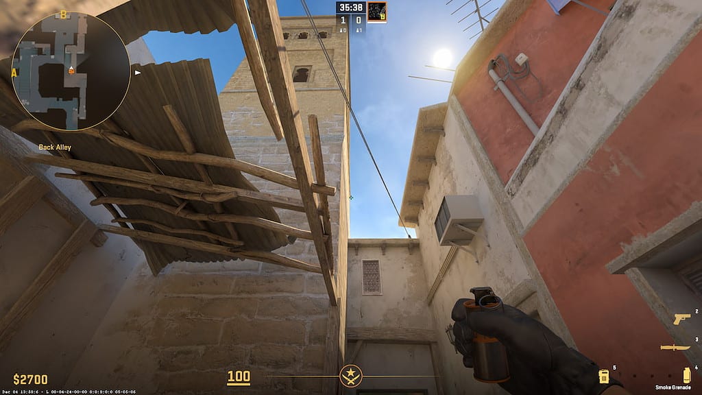 Image near B site on Mirage map in CS2