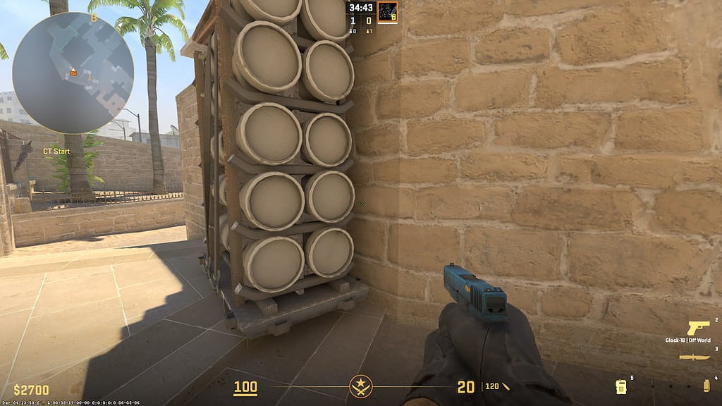 Image near CT spawn on map Mirage in CS2
