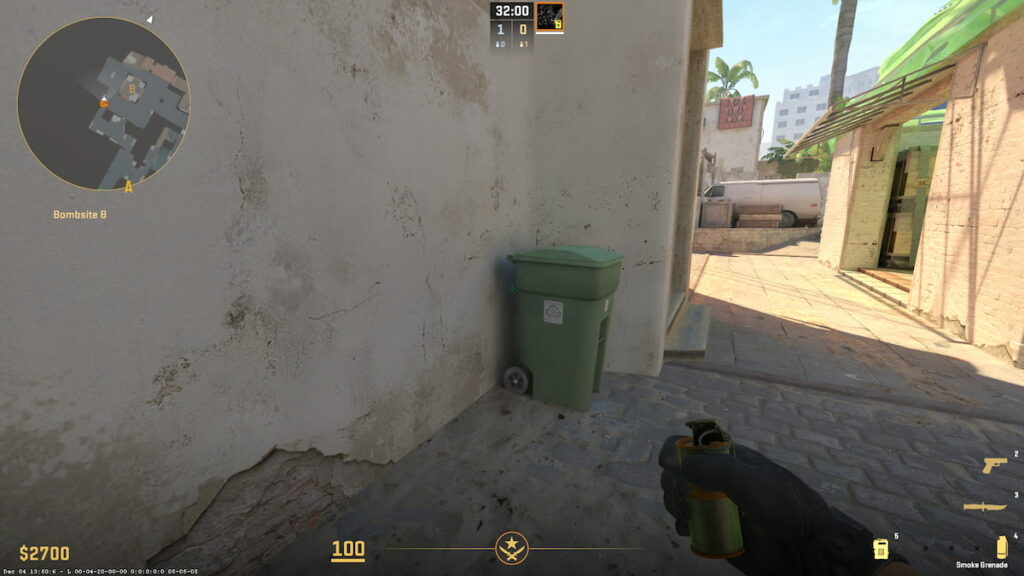 Image of B site on map Mirage in CS2