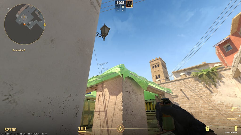 Image of B site on map Mirage in CS2